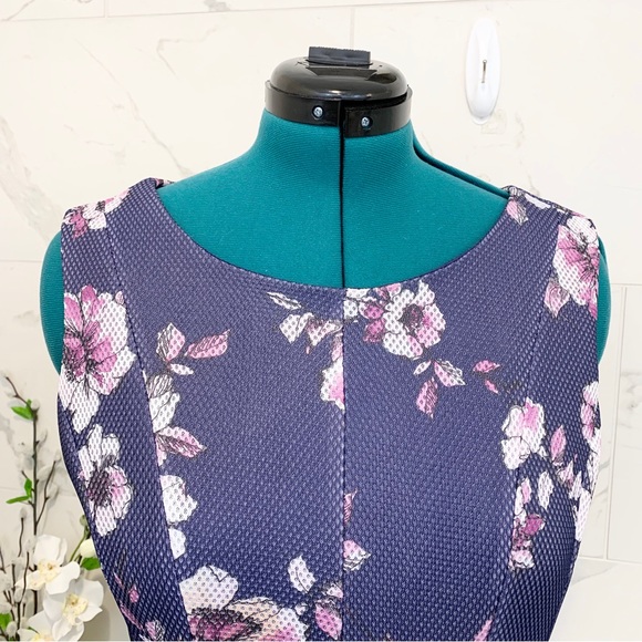 Torrid Skater Dress Purple Floral Sleeveless 16 - Picture 4 of 16